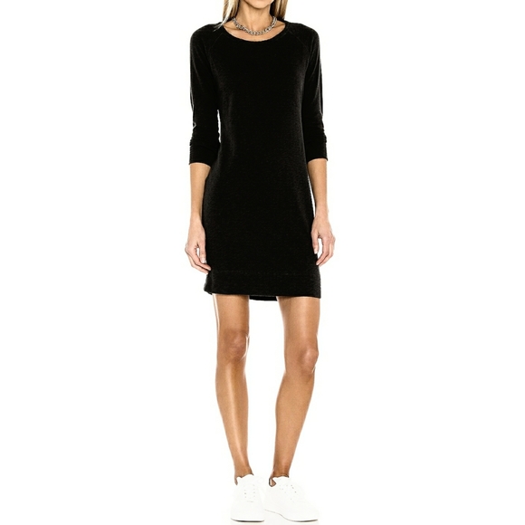 James Perse Dresses & Skirts - James Perse RAGLAN sweatshirt jet black dress 1